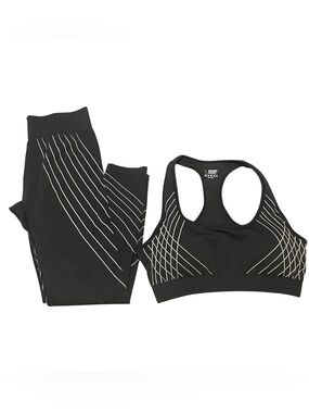 SHEIN Black Racerback Sports Top with a Matching Leggings Set Size Large